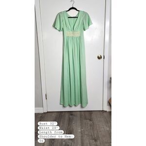 Women's Vintage‎ 1960's Floor Length Formal Dress, Mint Green